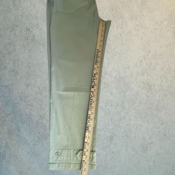 Pistola Womens Jeans Green High Rise Utility Crop Straight Super Stretch Size 31 - Picture 12 of 13